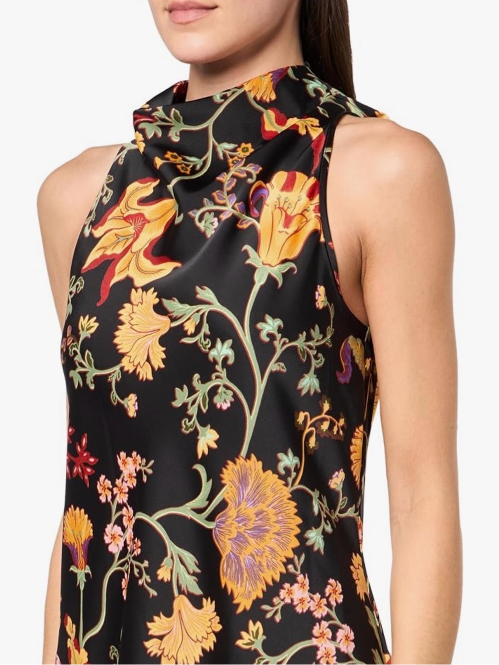 Anne Klein Women’s Halter Style Cowl Neck Satin Midi Dress. Size 10. - Picture 5 of 7